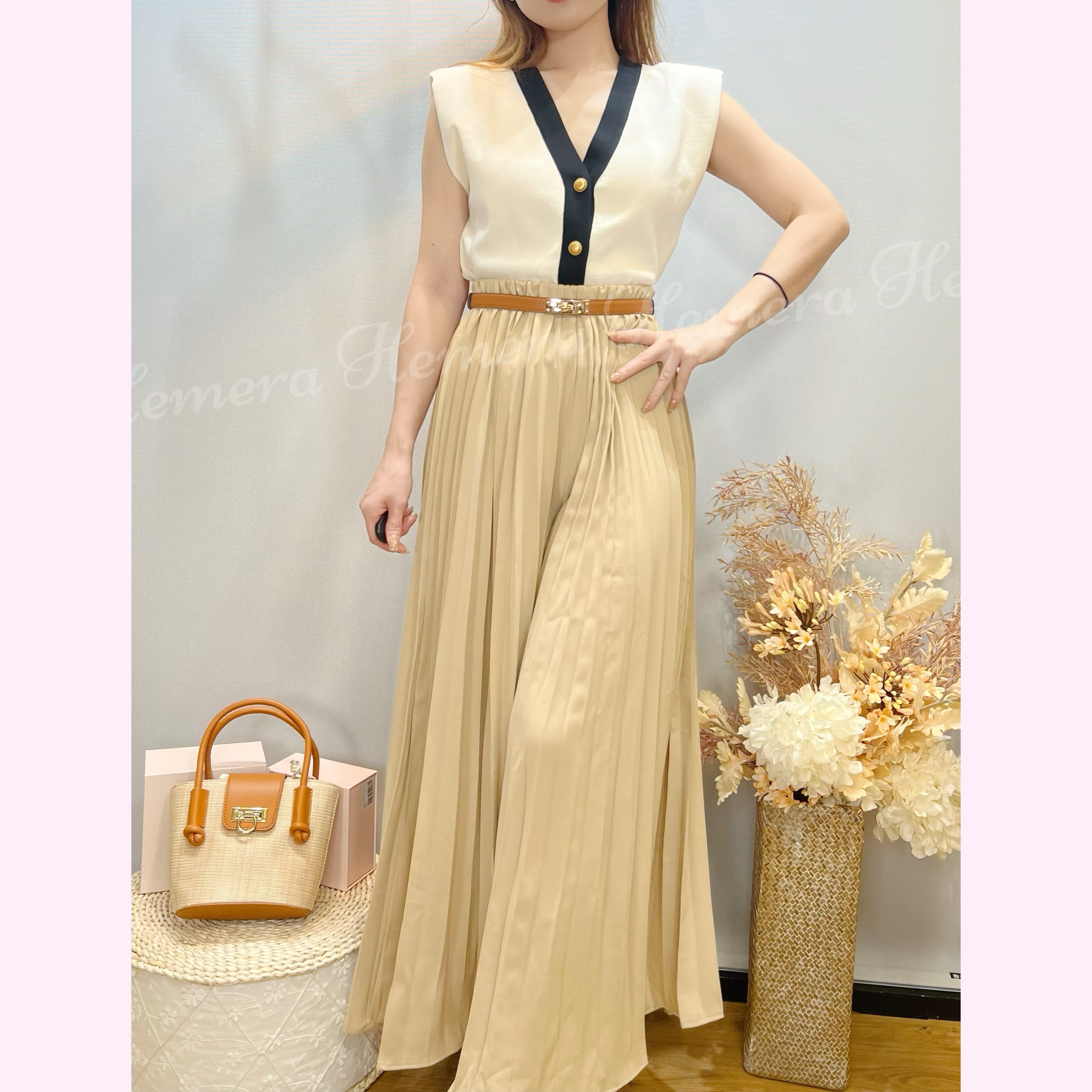 TP24W0538 小香風薄針織GIRLBOSS氣場上身