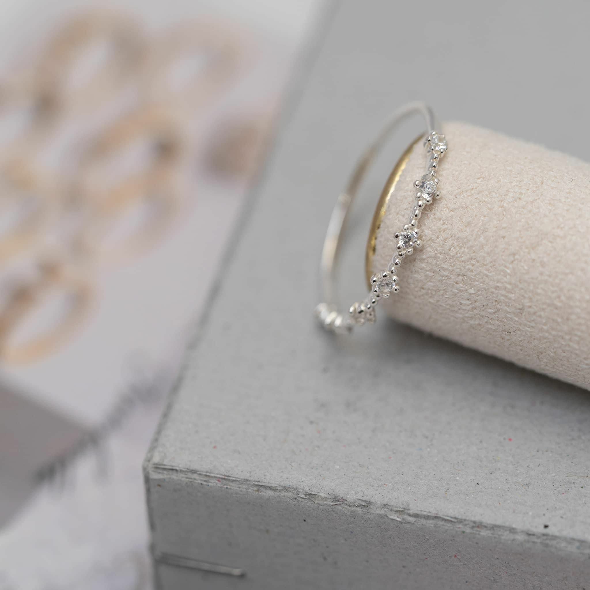 7粒閃石純銀戒指 svr17