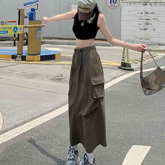 Hot Selling Loose Work Skirt [Military Green] [XS-XL Size] (Please contact customer service to confirm the delivery size after placing the order)