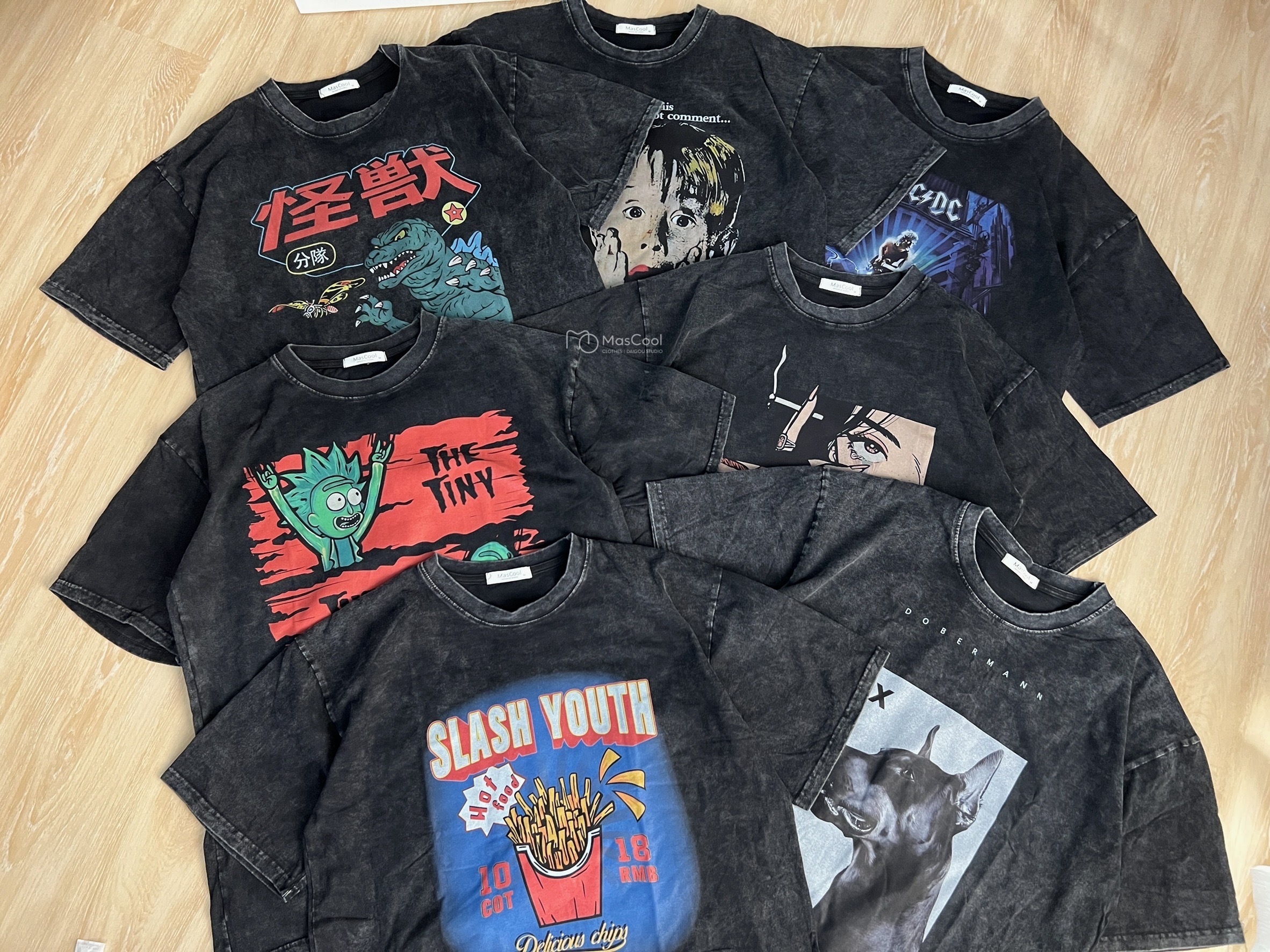 6252 水洗圖案短袖 任兩件1000