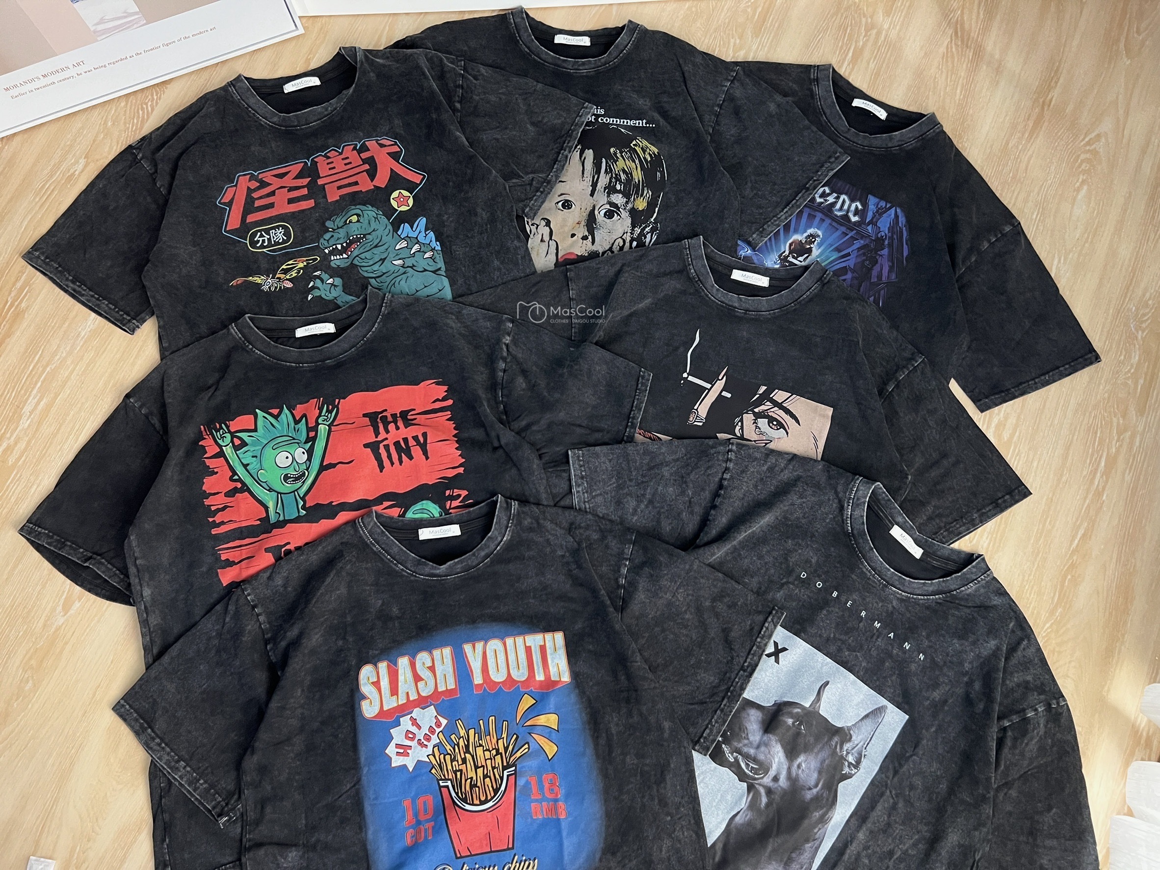 6252 水洗圖案短袖 任兩件1000