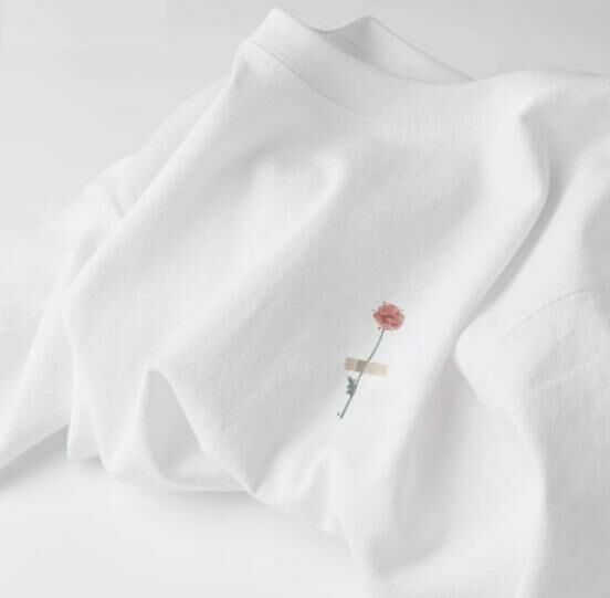 Hot Selling Cotton T-shirt Short Sleeve [White (Hua Luo Chest Logo)] [S-2XL Size] (Please contact customer service to confirm the delivery size after placing the order)