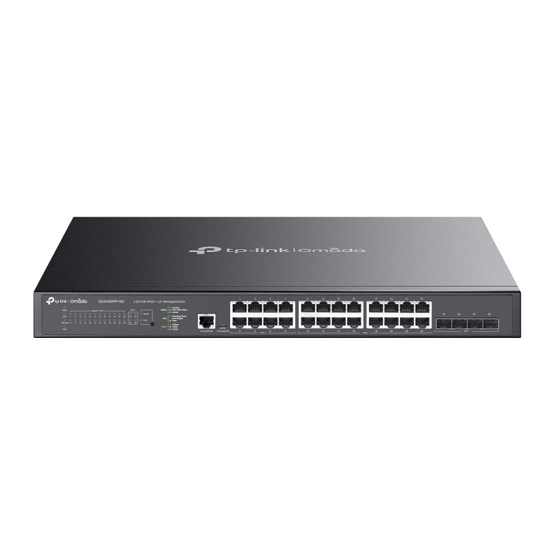 TP-LINK TL-SG3428XPP-M2 Omada 24埠2.5GBASE-T 4埠10GE SFP+ L2+管理型交換器