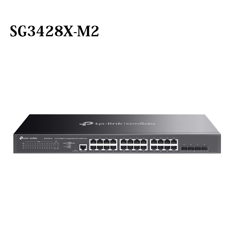 TP-LINK SG3428X-M2 Omada 24埠2.5GBASE-T 含4個10GE SFP+插槽 L2+管理型交換器