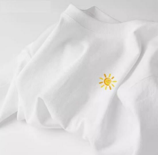 Hot selling pure cotton T-shirt short sleeve [white (summer dotted chest logo)] [S-2XL size] (please contact customer service to confirm the delivery size after placing the order)