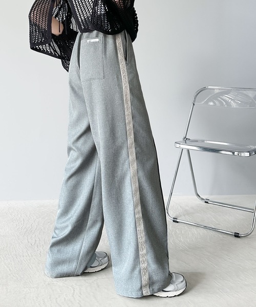 日本🇯🇵連線 JAVA 提花抽繩寬口褲 落地褲 寬鬆 闊腿褲 3色(任買兩件711免運)/預購