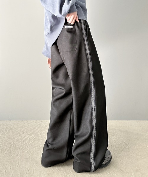 日本🇯🇵連線 JAVA 提花抽繩寬口褲 落地褲 寬鬆 闊腿褲 3色(任買兩件711免運)/預購