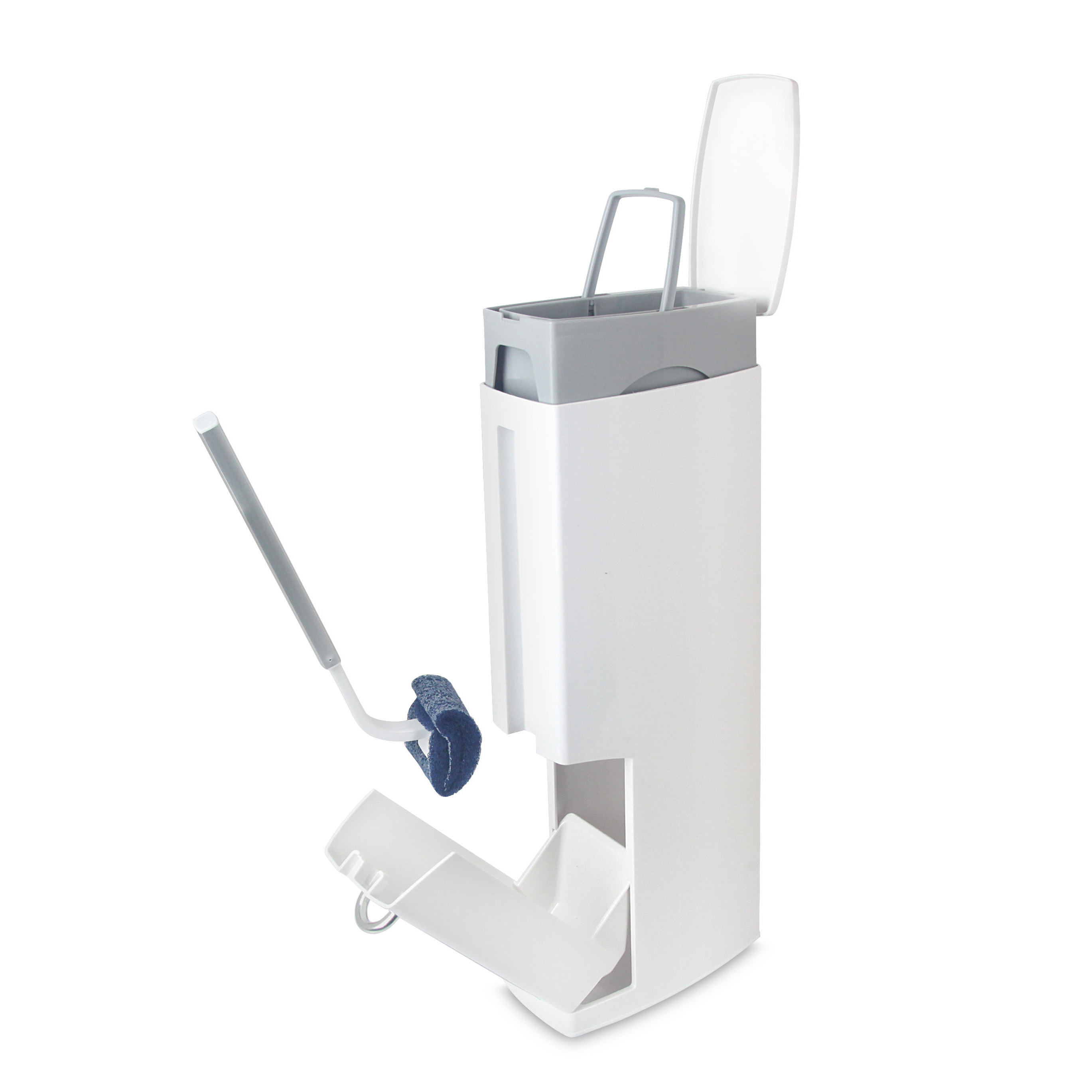 日本AISEN FLUORINE 窄縫垃圾桶連馬桶刷 -TF911