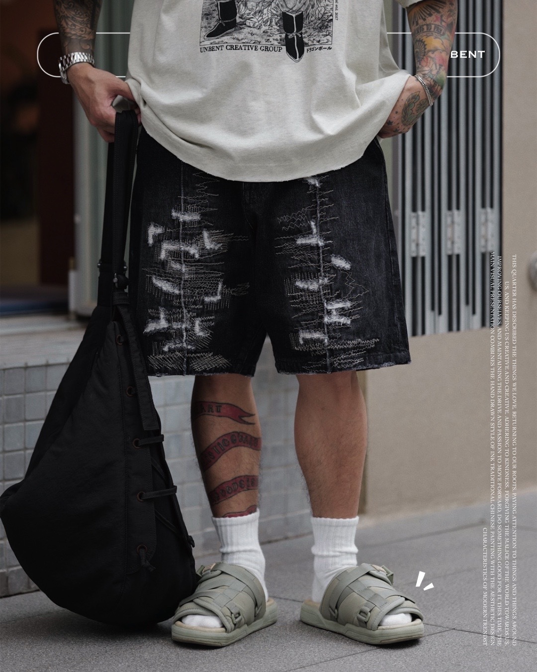 #預購 UNBENT 24SS 破壞水洗 牛仔短褲 兩色