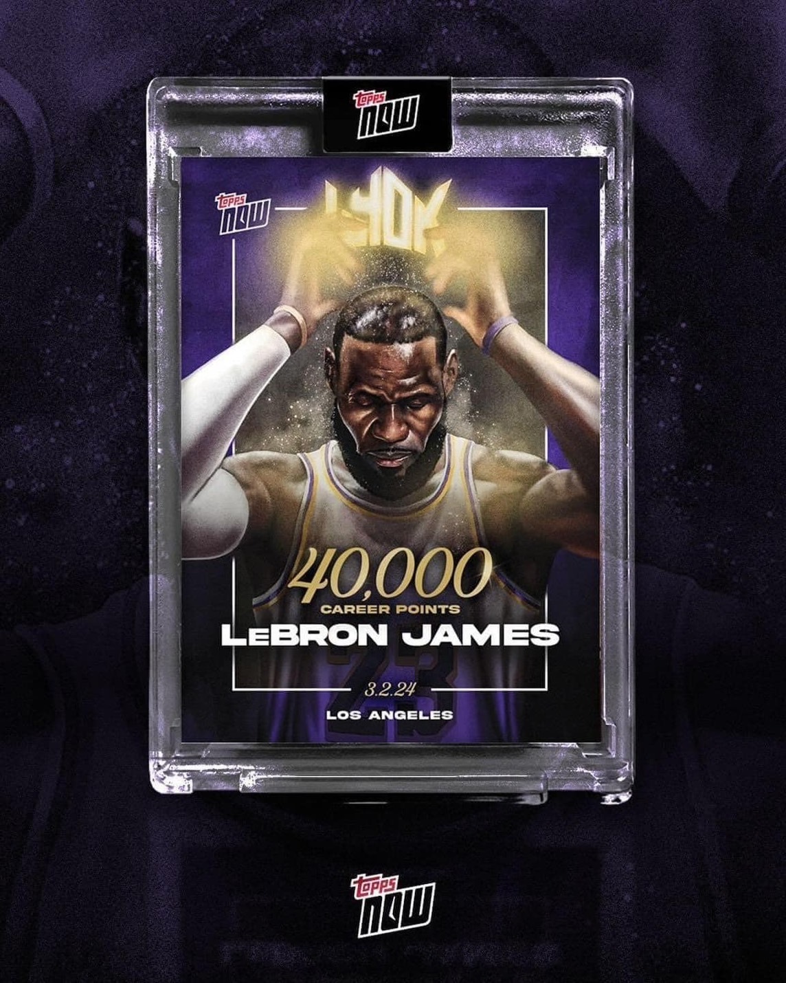Topps Now LeBron James LJ-40K 詹姆斯 洛杉磯 湖人 4萬分 籃球卡 球員卡