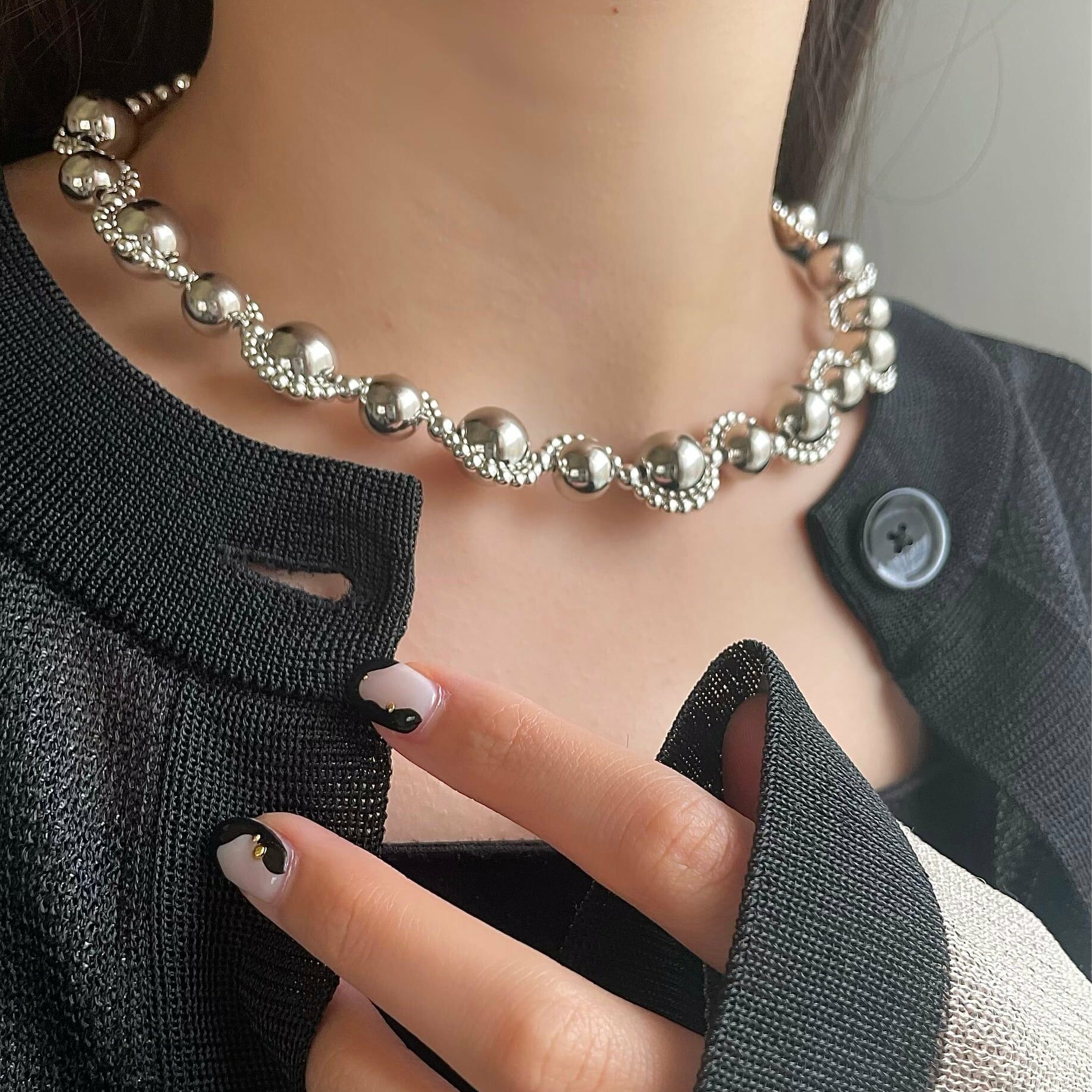 [Chouette Me.] Ami kune necklace silver