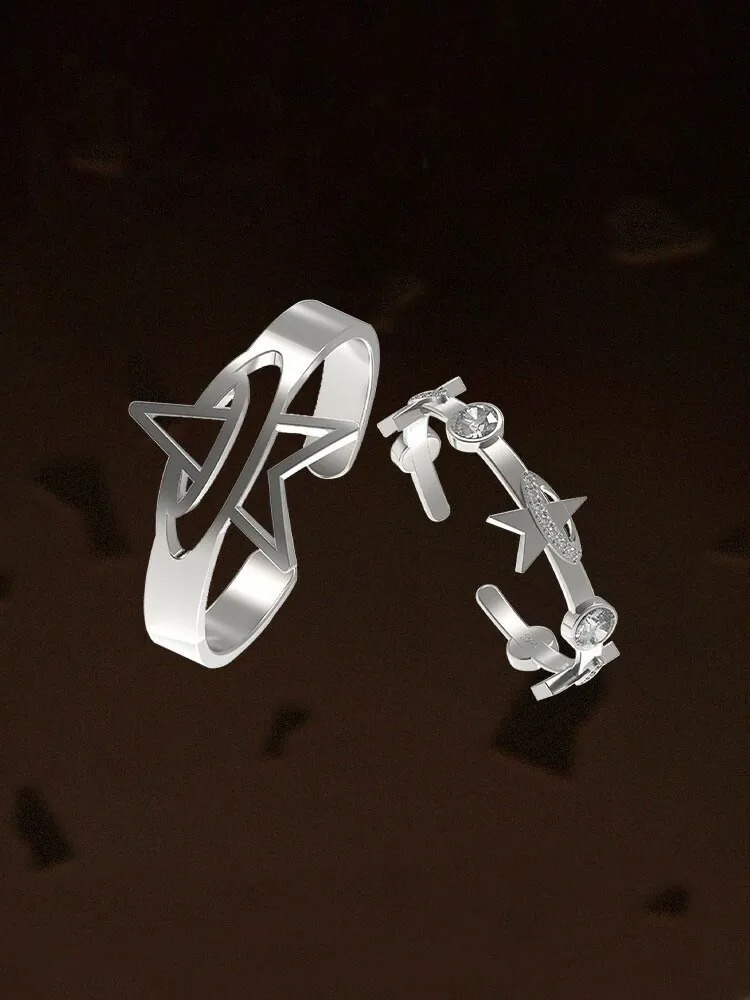 VSCH 星環鋯石925銀情侶對戒