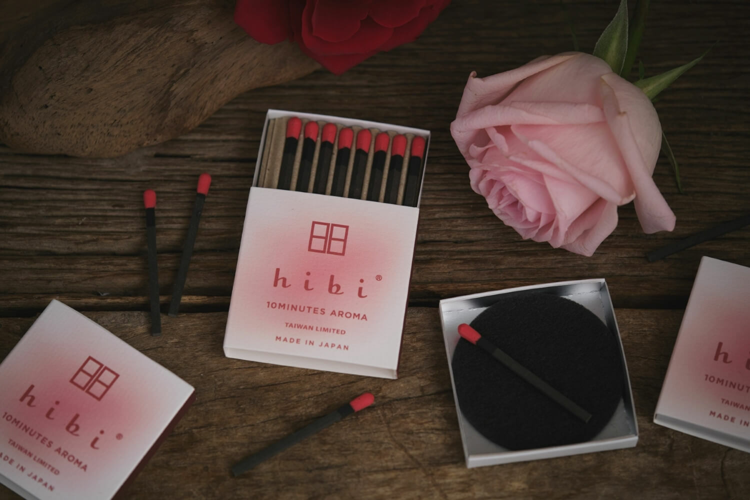 HIBI 香氛火柴(台灣限定玫瑰味)/盒(8根) l0415