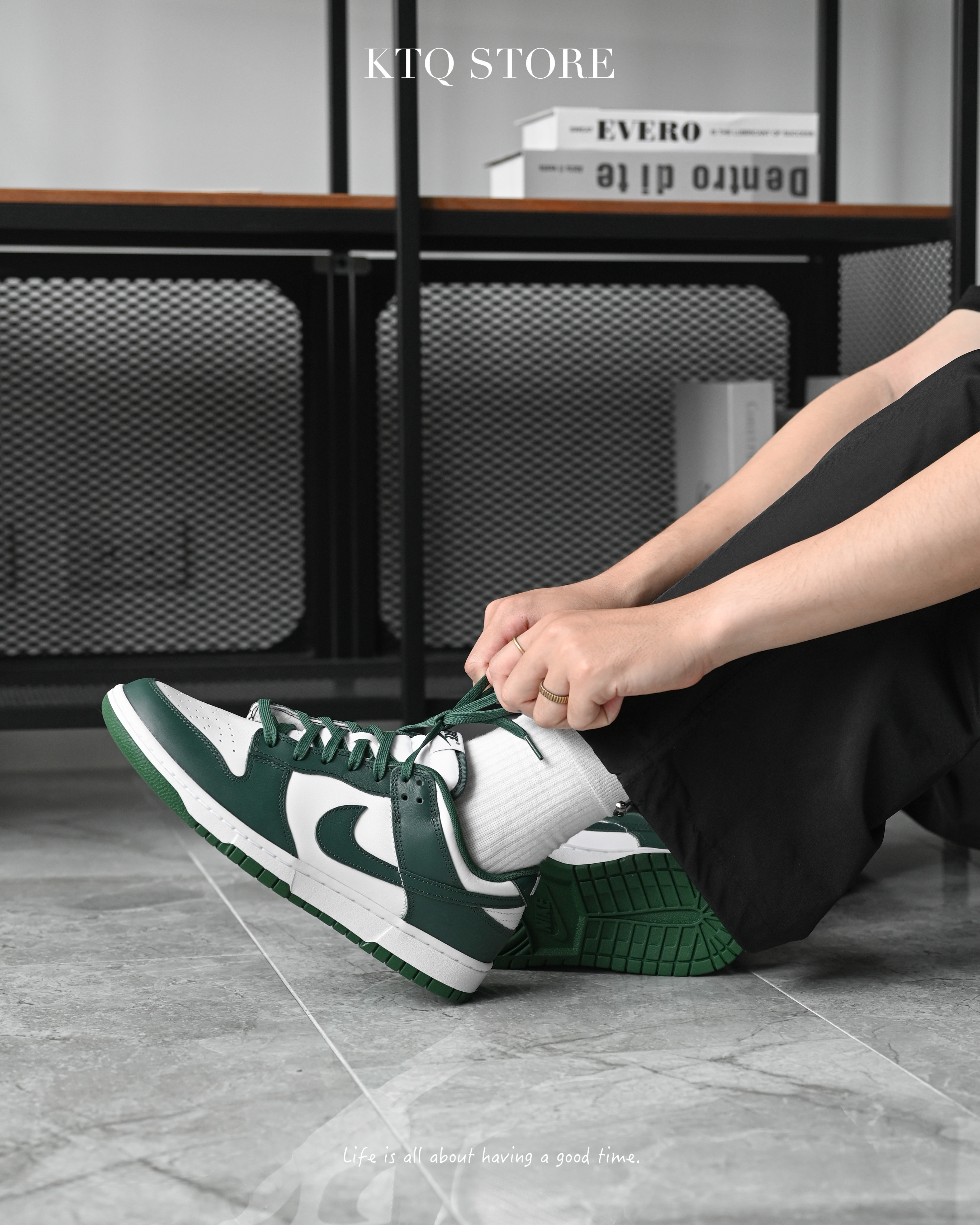 KTQ STORE ‧ Nike Dunk Low "Varsity Green" 白綠男鞋 DD1391-101