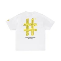 [S] BEENTRILL TAPING HASHTAG OVERFIT SHORT SLEEVE T-SHIRT,OFFWHITE, BA242TS001-OF (SBT146)