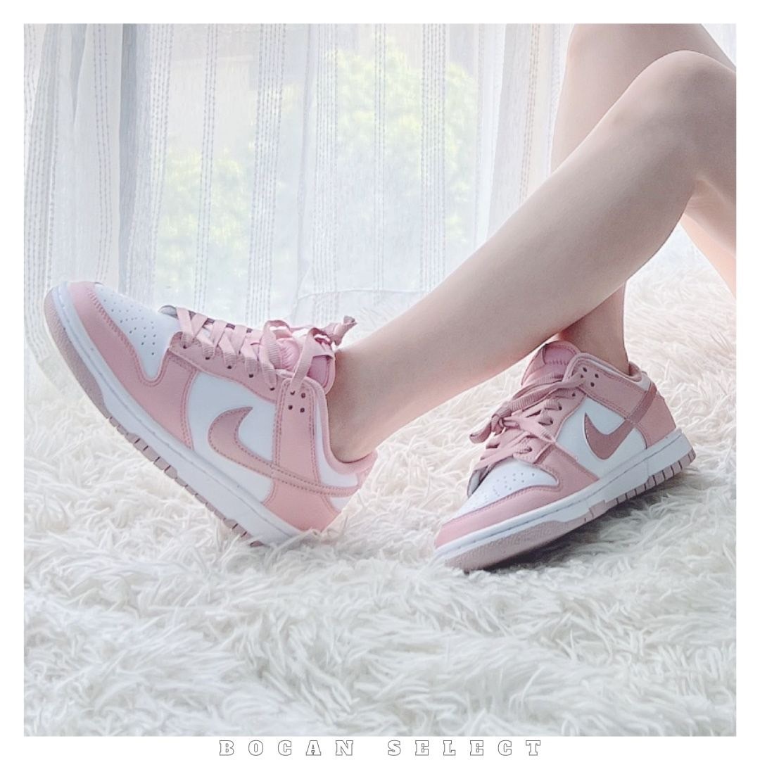 NIKE DUNK LOW 香檳粉 緞面 絨毛 DO6485-600