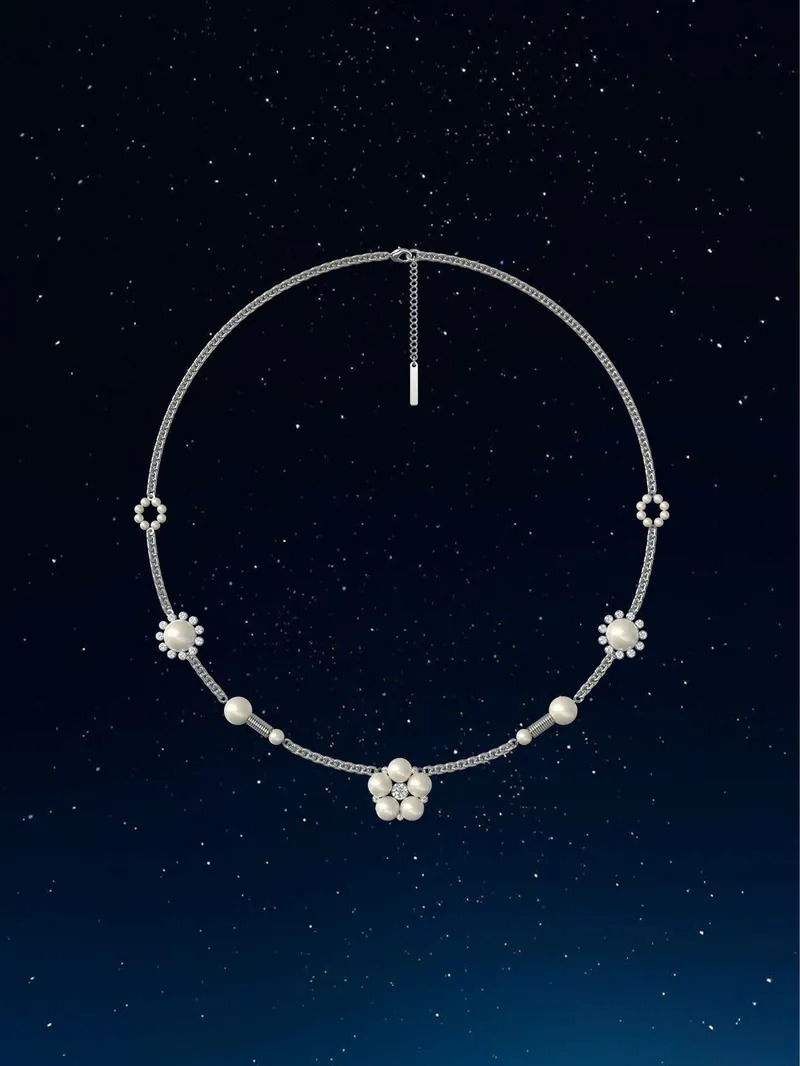 VSCH 花朵珍珠項鍊