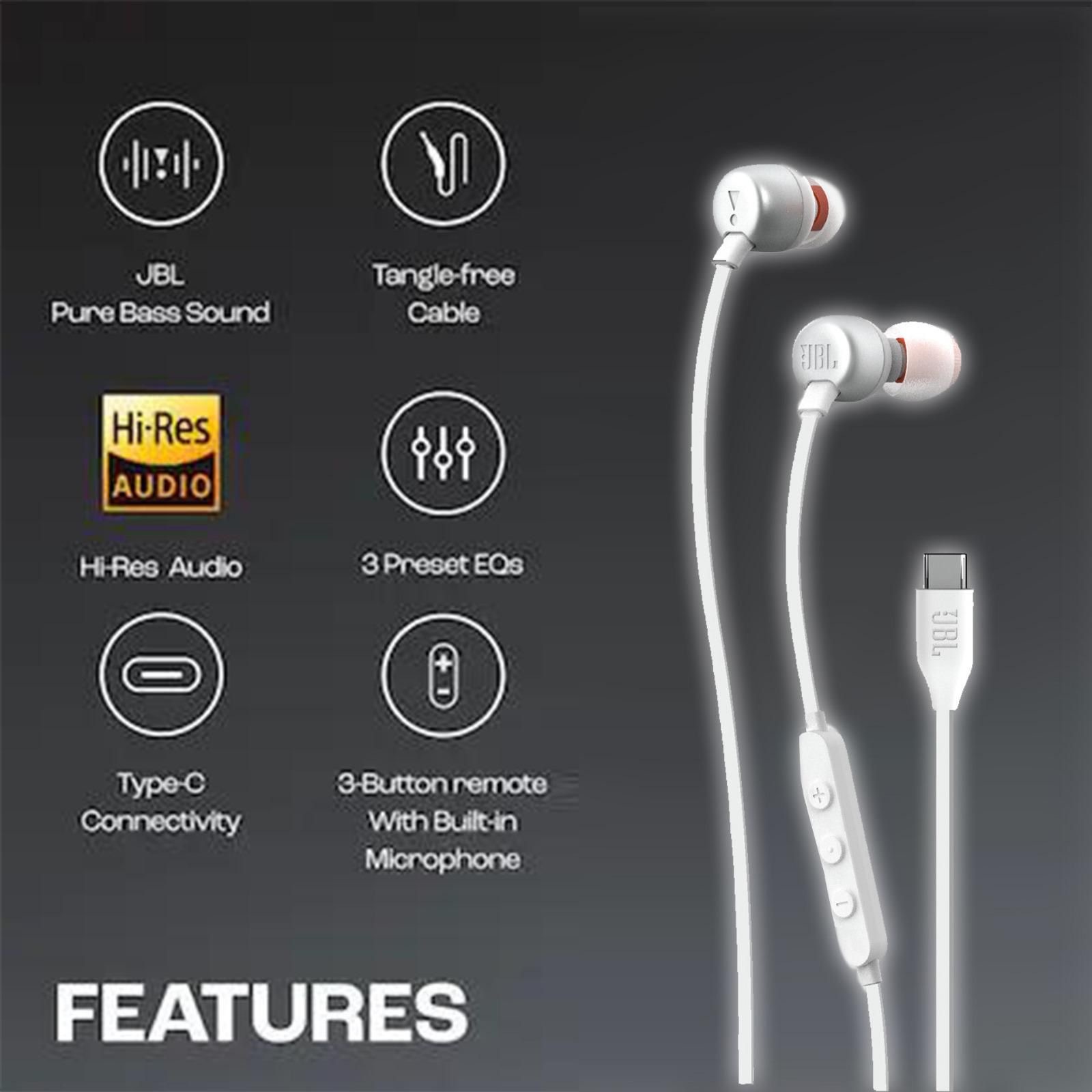 JBL TUNE310C Type-C有線入耳式耳機