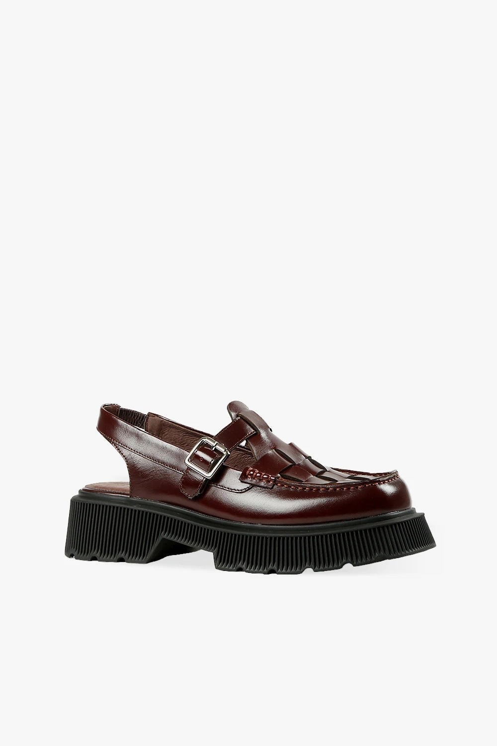 Crossed 編織穆勒厚底鞋