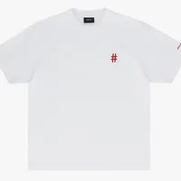 [S] BEENTRILL HASHTAG STANDARD SHORT SLEEVE T-SHIRT,OFFWHITE, BA242TS025-OF (SBT174)