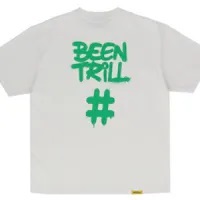 [S] BEENTRILL SPRAY HASHTAG OVERFIT SHORT SLEEVE T-SHIRT,SAND, BA242TS010-SD (SBT176)
