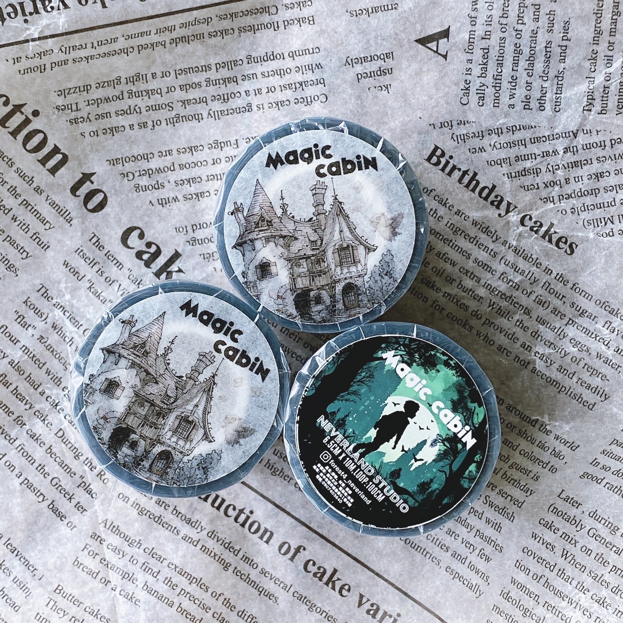 森年．魔法小屋 Magic cabin 6.5cm亮面PET膠帶 <整捲/分裝>