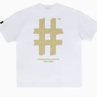 BEENTRILL ■Gold Hashtag Oversized Fit T-Shirt■送料込 S] BEENTRILL GOLD TAPING HASHTAG OVERFIT SHORT SLEEVE T