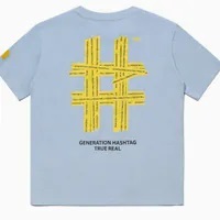 [S] BEENTRILL WOMEN'S TAPING HASHTAG COMFORT FIT SHORT SLEEVE T-SHIRT,AQUA MARINE, BA242TS501-AM (SBT193)