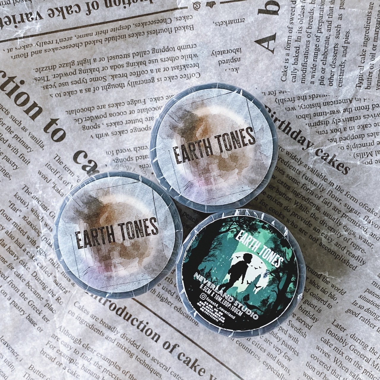 森年．大地色 Earth tones 6.5cm亮面PET膠帶 <整捲/分裝>