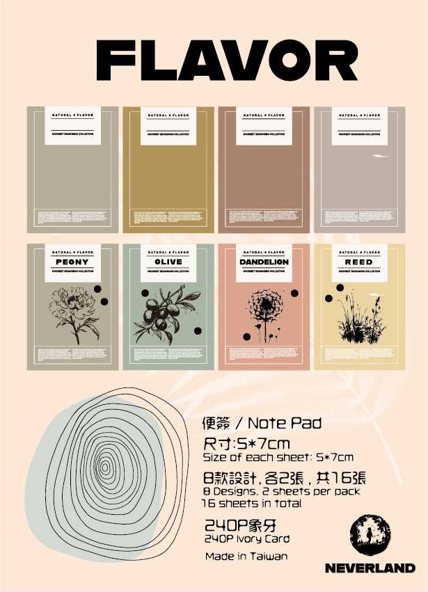 森年．FLAVOR 味道 便簽卡