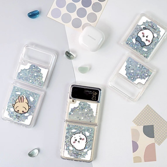 預訂｜韓國限定 Chiikawa Glitter Case 閃亮流沙手機殼 Samsung Galaxy Z Flip 3 4 5