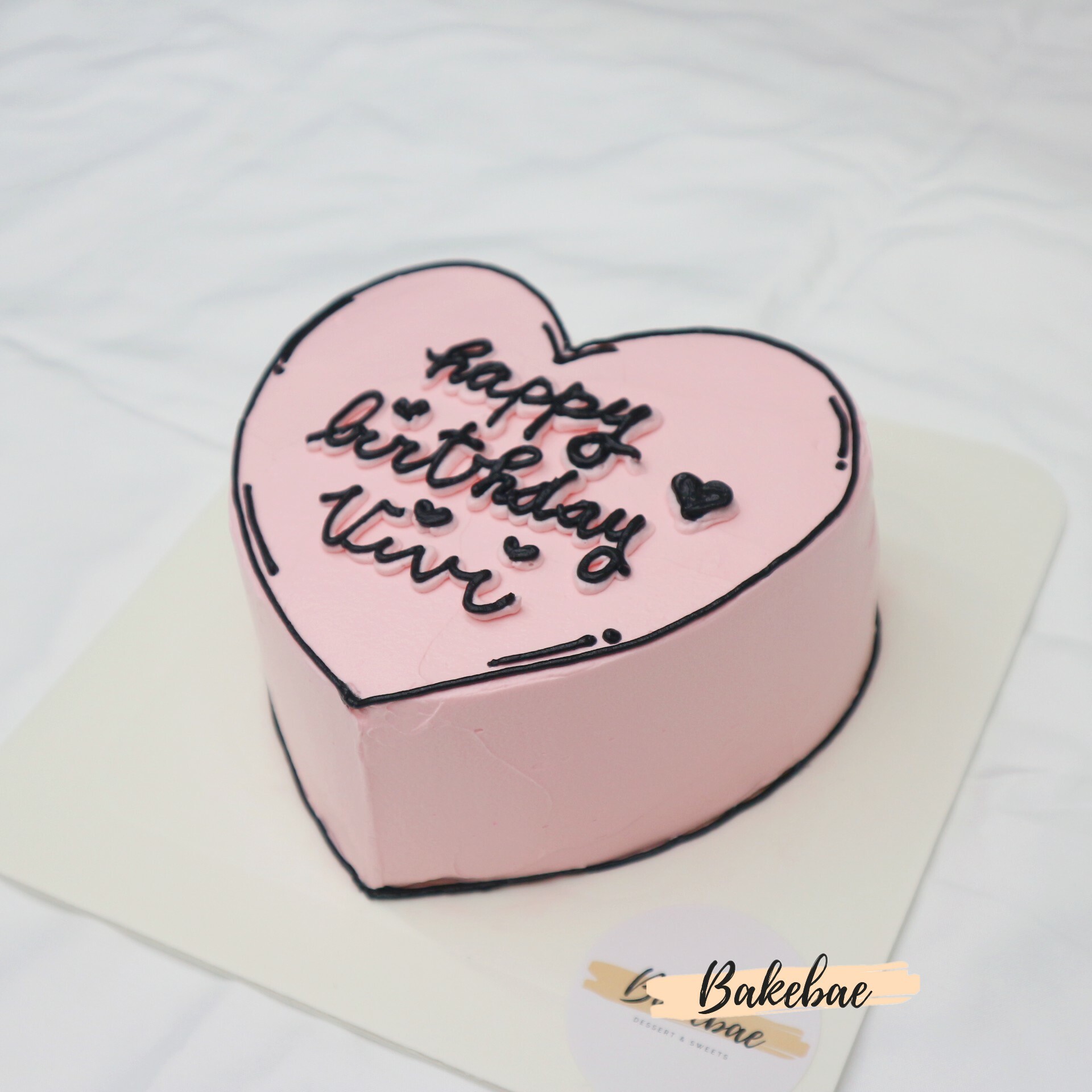 韓式漫畫風心形蛋糕