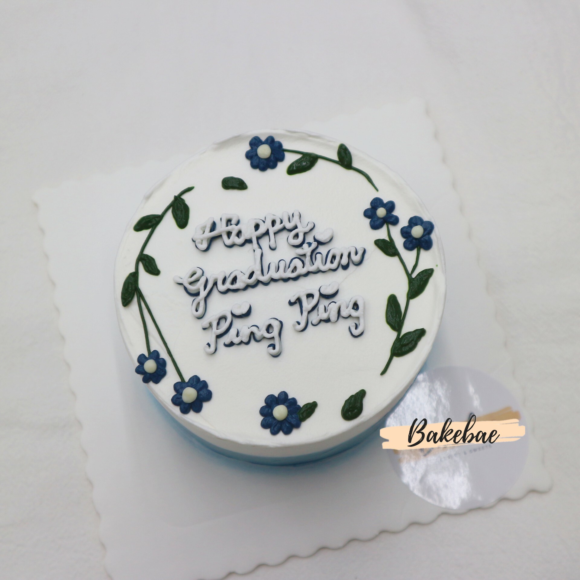 韓式花花混色蛋糕