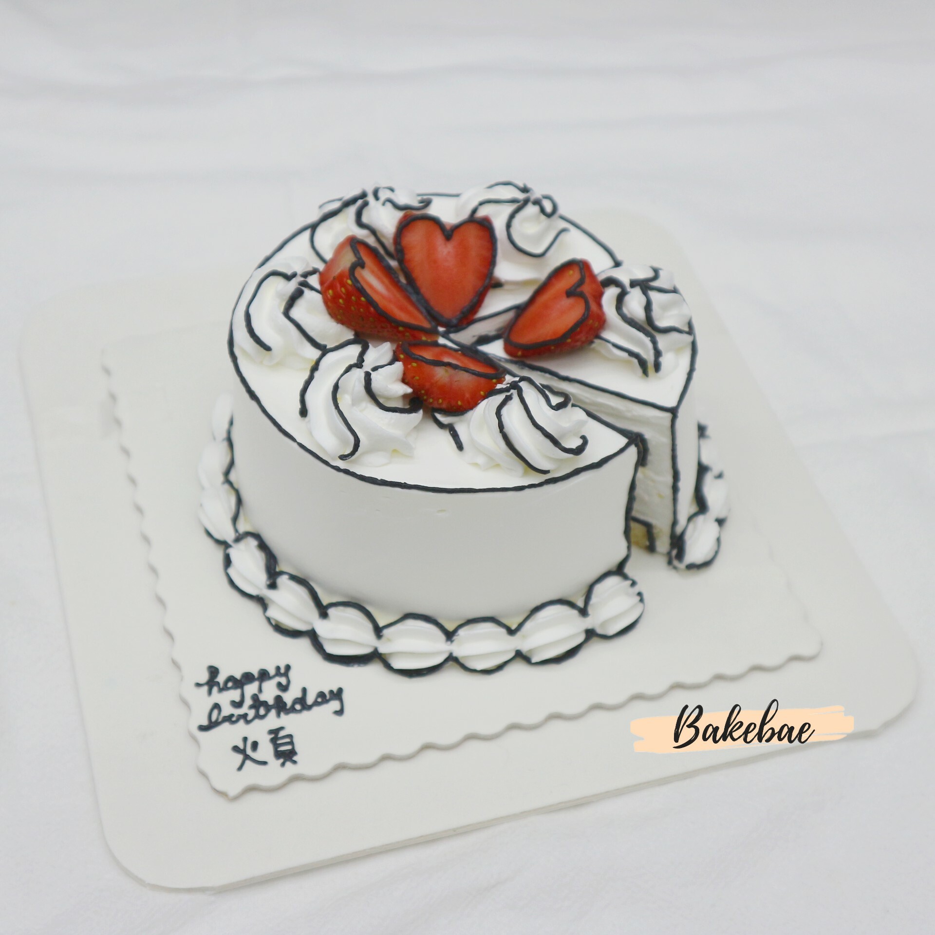 韓式2D漫畫風蛋糕