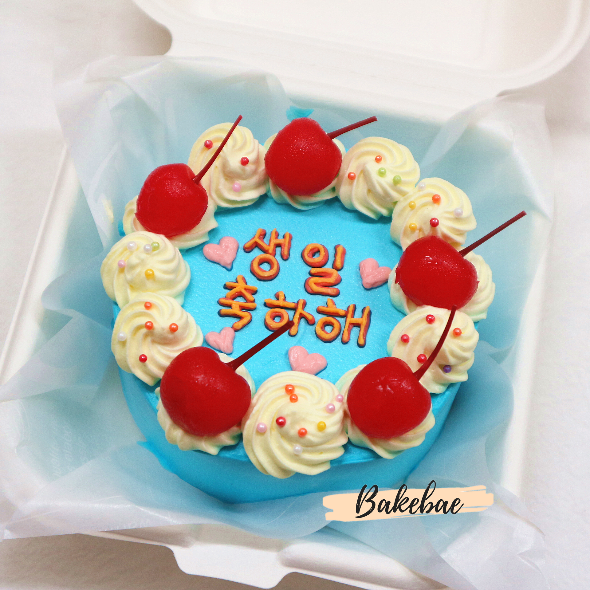 韓式復古車厘子蛋糕