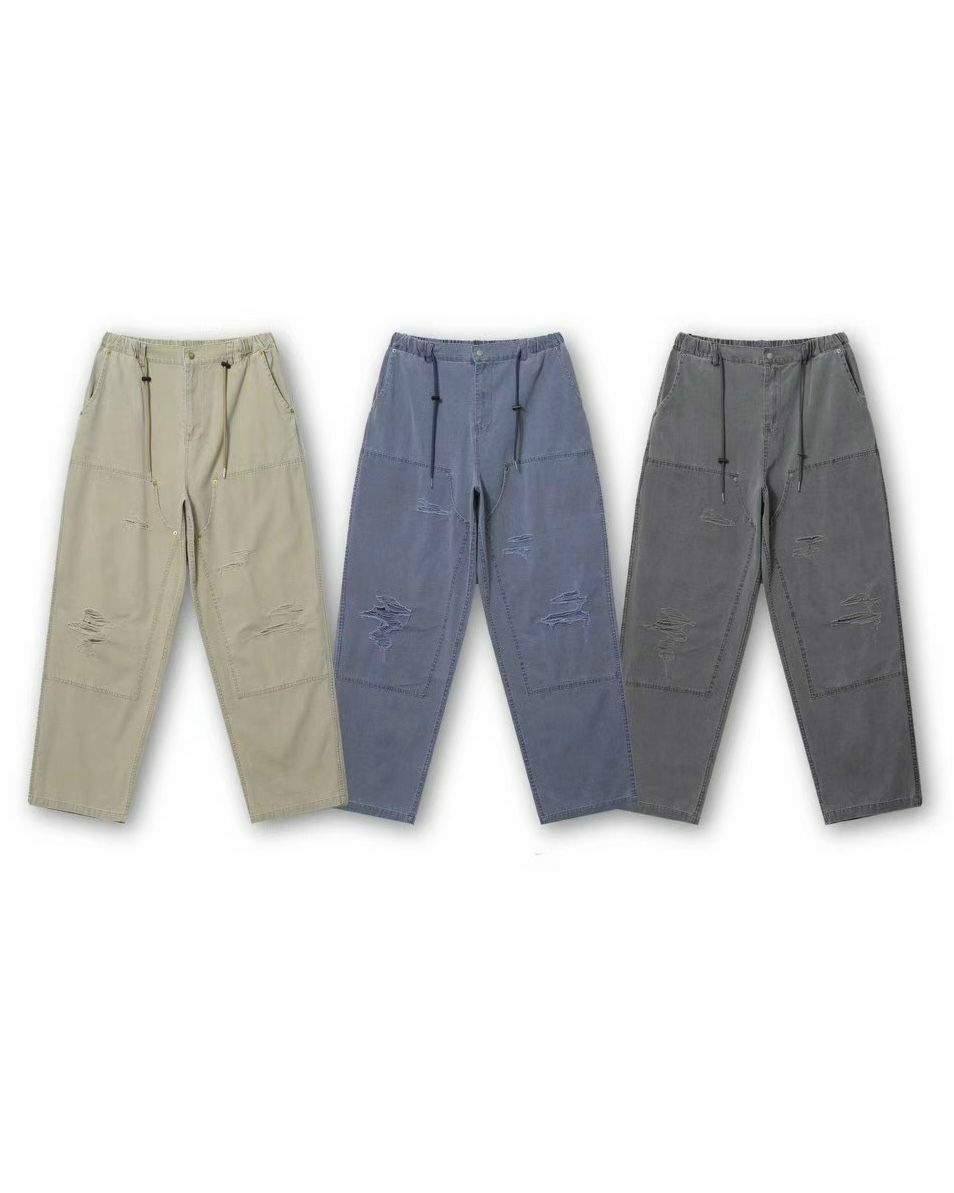 淨色破洞鬆身褲 P2799