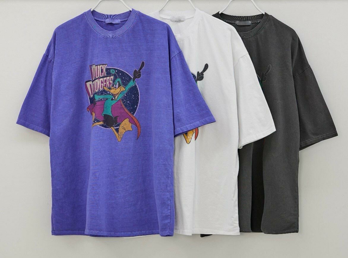 洗水英文字圖案短袖Tee T5431