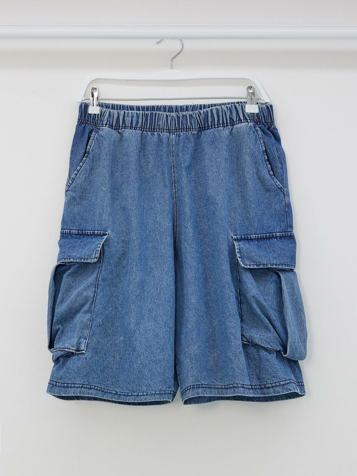 洗水工裝牛仔短褲 P2789