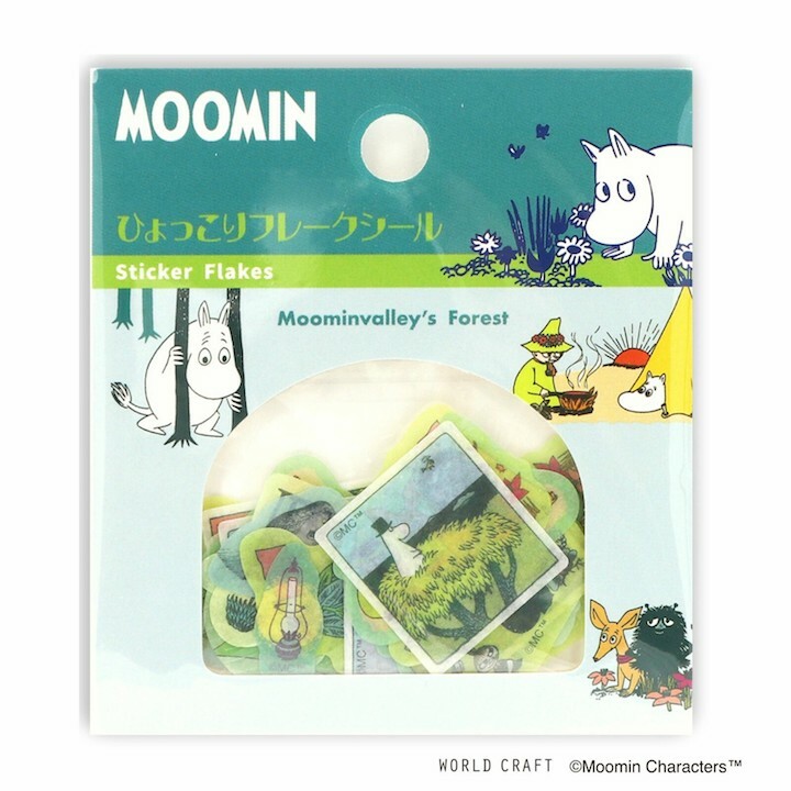 MOOMIN 嚕嚕咪 森林 45枚和紙貼紙包 ｜日本WORLD CRAFT