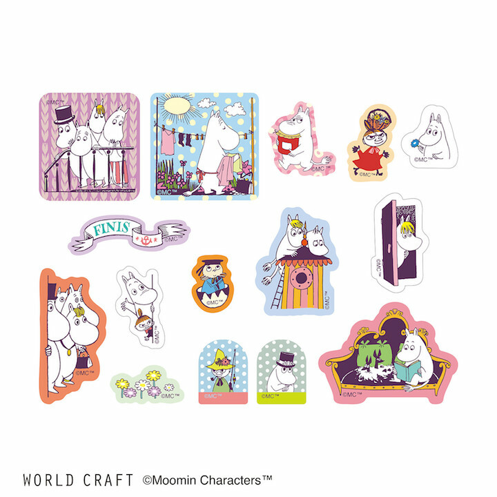 MOOMIN 嚕嚕咪 日常 45枚和紙貼紙包 ｜日本WORLD CRAFT