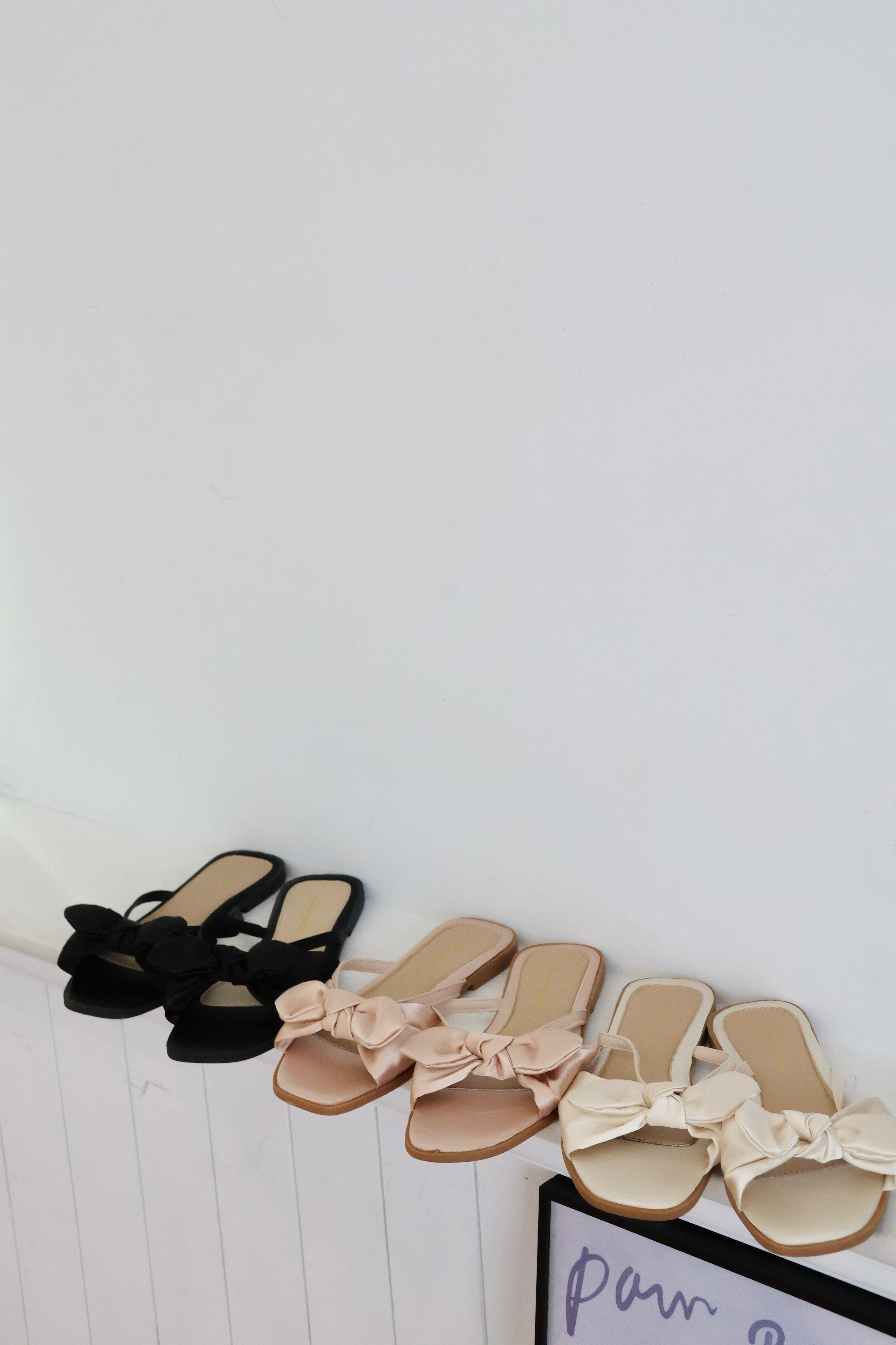 緞面蝴蝶結拖鞋✨
