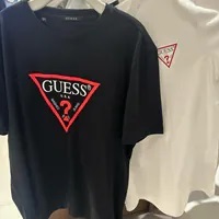 [S] GUESS TWO PIECE SET OF MINI TRIANGLE AND UNISEX COLOR TRIANGLE SEMI OVERFIT SHORT SLEEVE TEE,MULTI, MO2K9495-MUL (SGU557)
