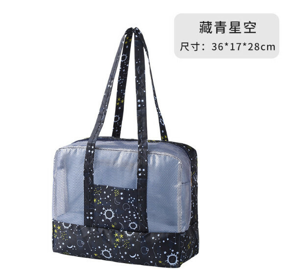 熱賣乾濕分離旅行袋【深藍星空】