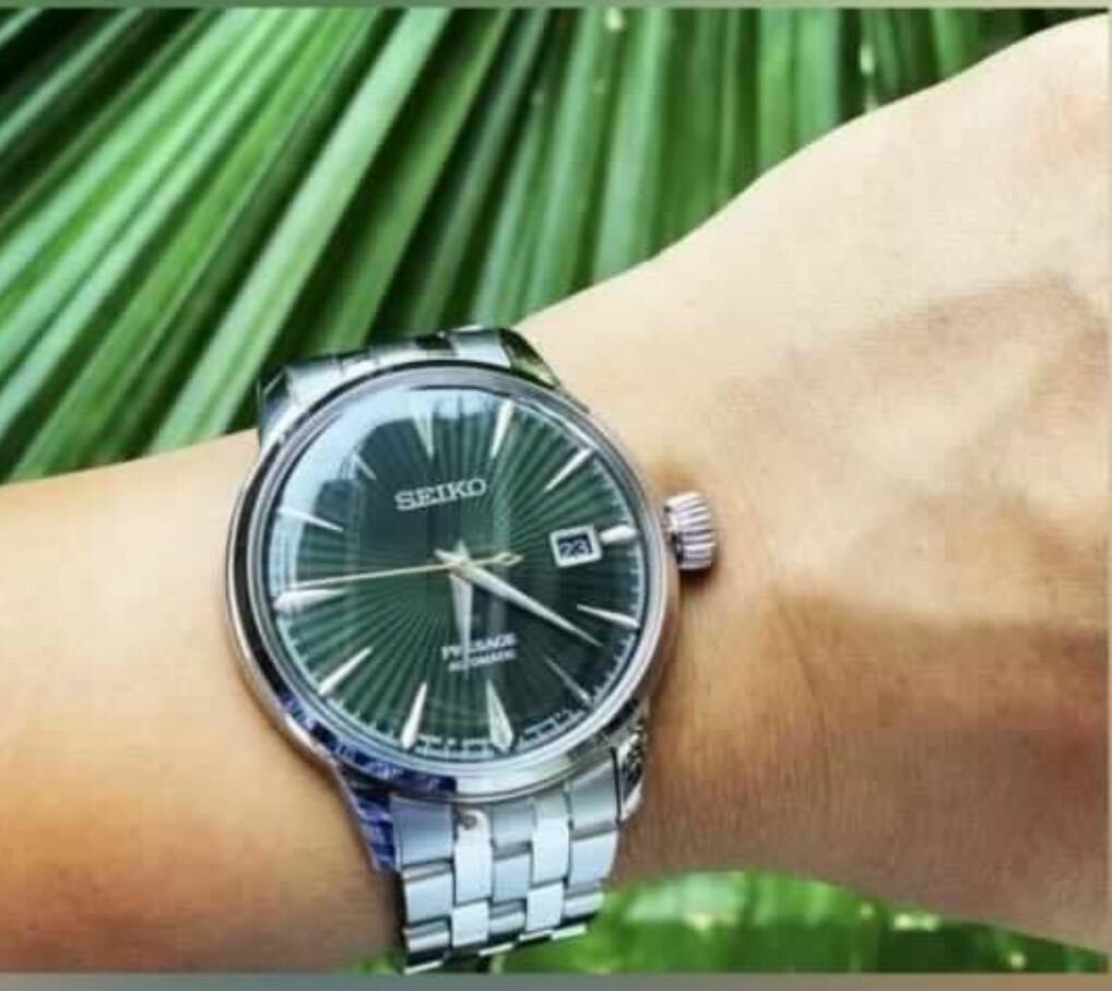 日本製造 Seiko 精工 Presage SRPE15J1 "Mockingbird" Cocktail  Green Dial Watch 雞尾酒系列 經典機械手錶