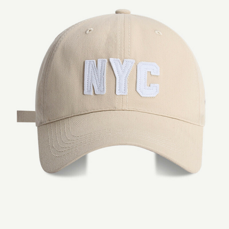 熱賣NYC遮陽帽【286米色NYC棒球帽】【可調節 帽圍：54-58cm】