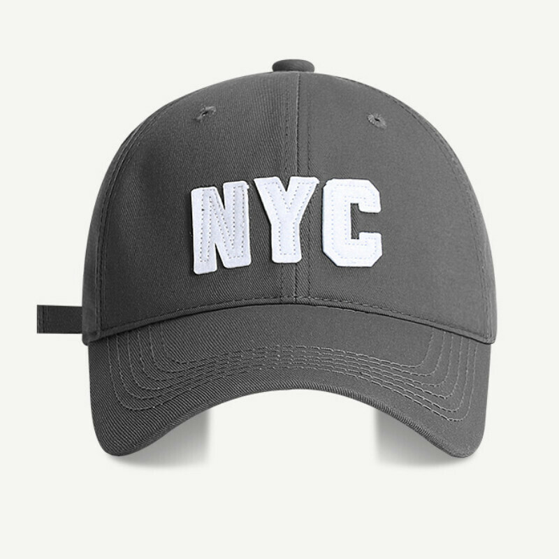 熱賣NYC遮陽帽【286灰色NYC棒球帽】【可調節 帽圍：54-58cm】