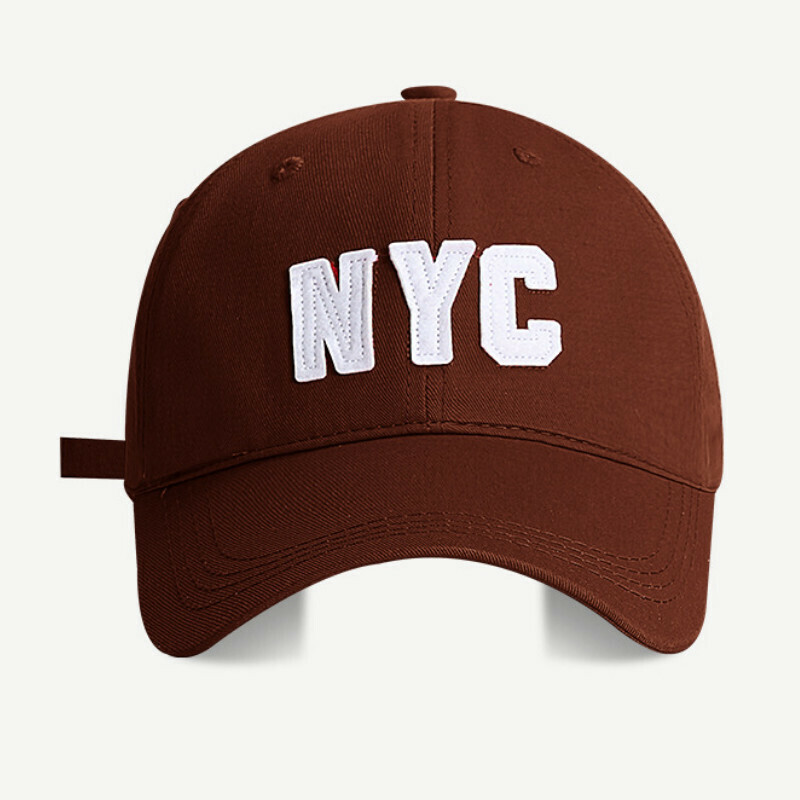 熱賣NYC遮陽帽【286咖啡色NYC棒球帽】【可調節 帽圍：54-58cm】