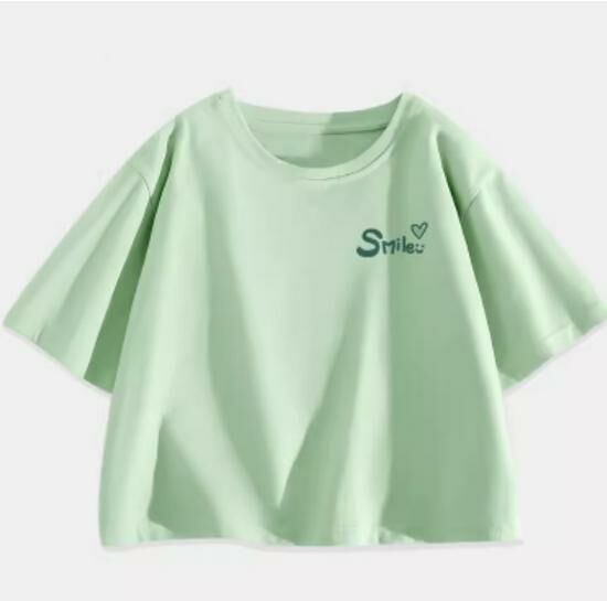 Hot selling loose short-sleeved T-shirt [Fruit green (good mood)] [S-2XL size] (please contact customer service to confirm the delivery size after placing the order)