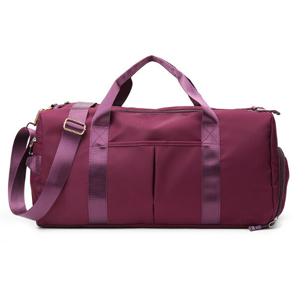 Hot selling wet and dry separation waterproof travel bag handbag [dark purple]