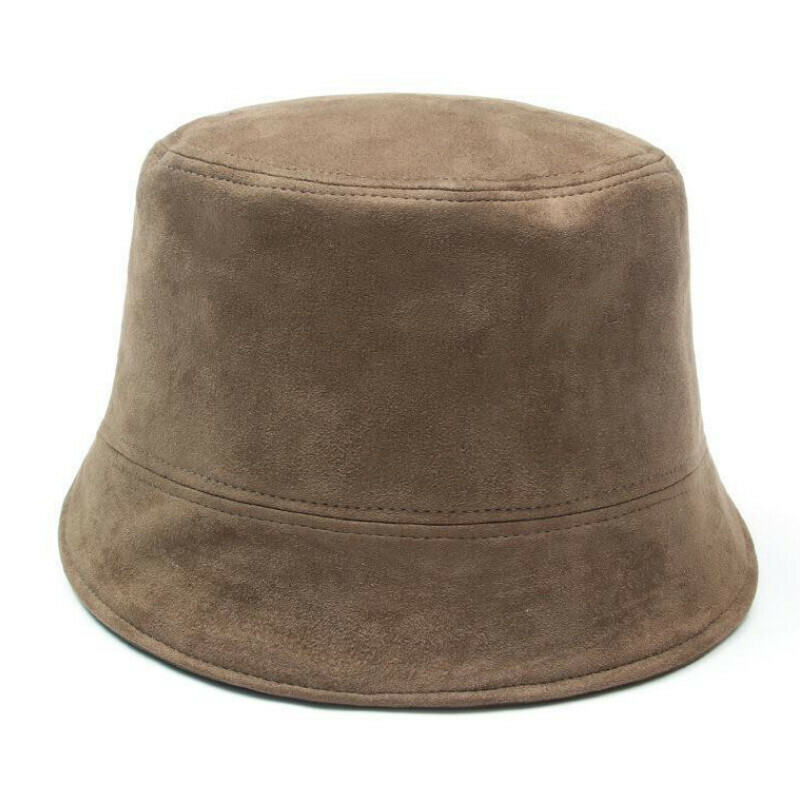 Hot selling solid color bucket hat [E-257 military green suede bucket hat] [one size fits all]